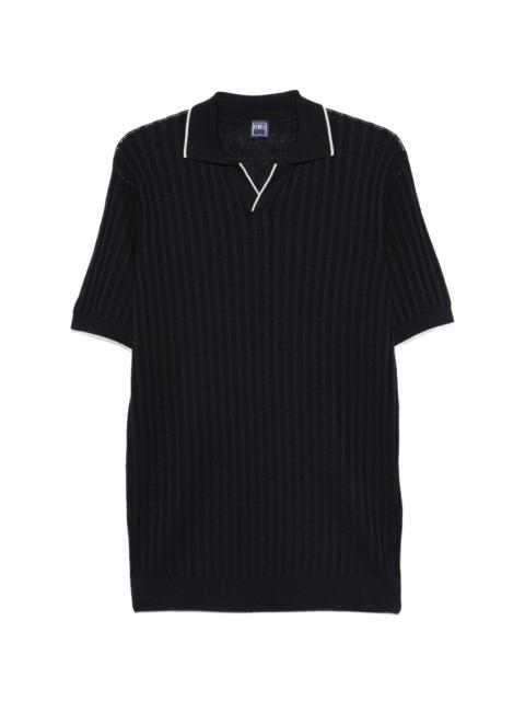 FEDELI Fedeli Ribbed V-neck T-shirt