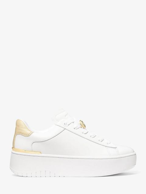 MICHAEL KORS Dottie Leather Platform Sneaker