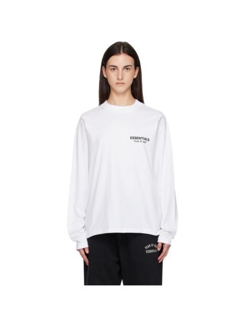 ESSENTIALS White Classic Fit Long Sleeve T-shirt