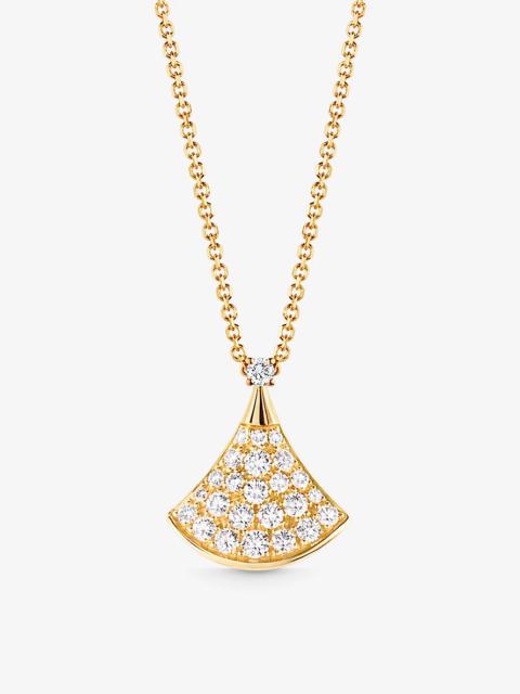 Divas' Dream 18ct yellow-gold and 0.47ct pavé diamond pendant necklace