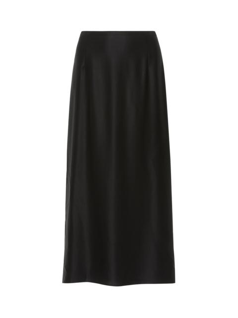 Vince Silk-Satin Midi Skirt black