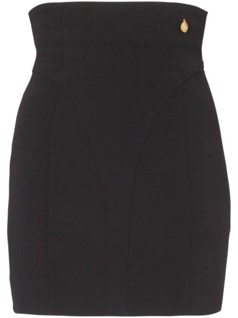 Balmain high-waisted crepe miniskirt