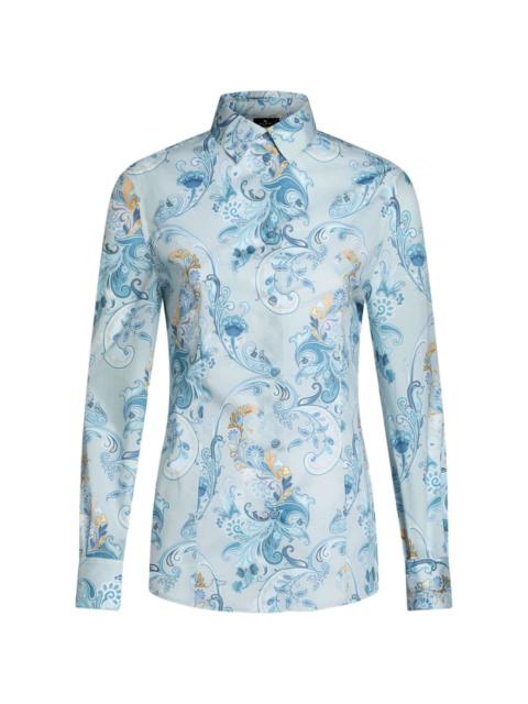 paisley-print cotton-poplin shirt