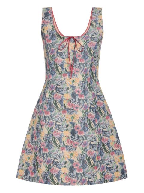 markarian cecilia mini ikat scoop neck dress