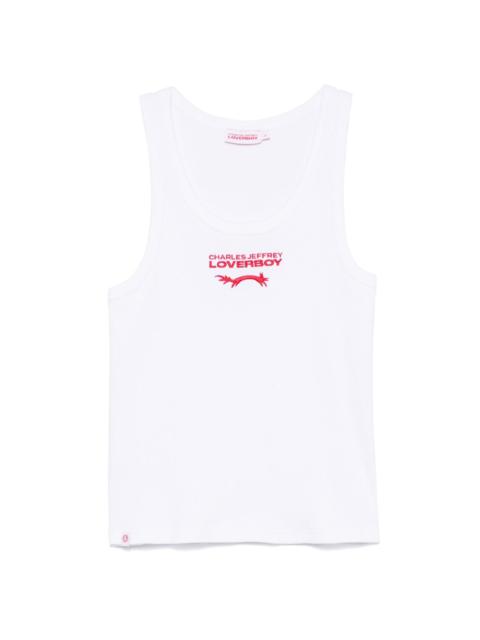 CHARLES JEFFREY LOVERBOY logo-embroidered tank top