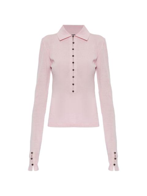 JACQUEMUS The Merino long-sleeve polo shirt