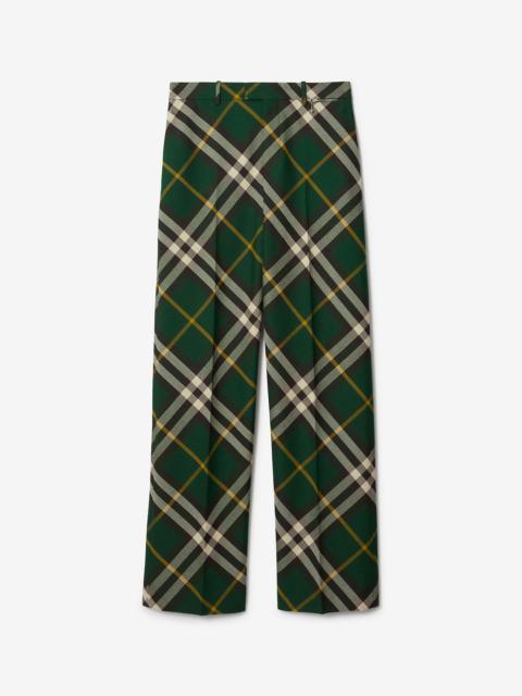 Burberry Check Wool Trousers