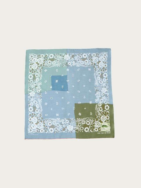 Kapital Fastcolor Selvedge Bandana (GARDEN Patchwork) - Sax