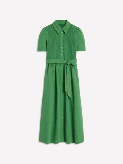 BODEN Amber Double Cloth Midi Dress-Paradise Green