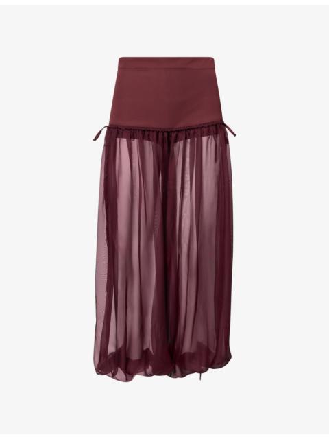 NENSI DOJAKA Delilah Hybrid Harem Balloon-Leg Silk Trousers