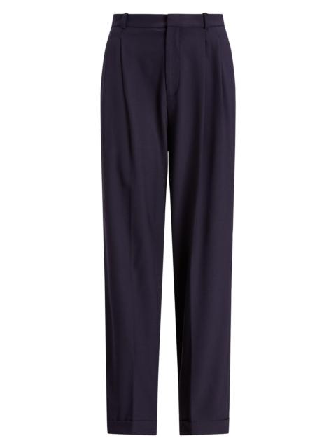 Polo Ralph Lauren Women's Wool Straight-Leg Pants - Navy