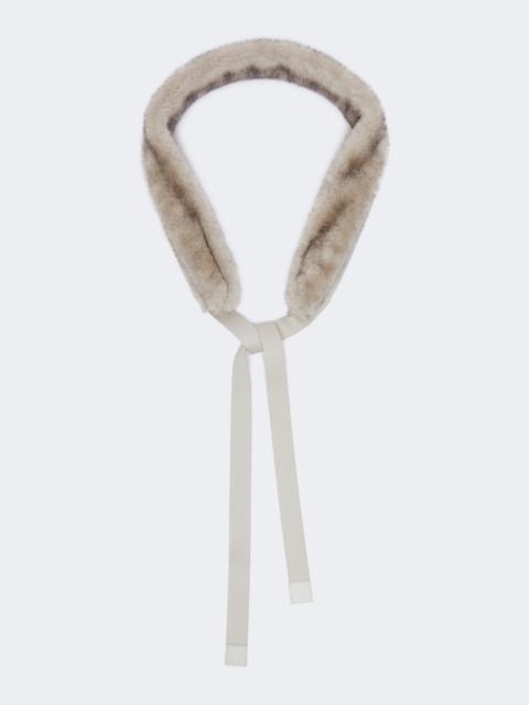 Max Mara Soft fabric hood trim - PEARL GREY