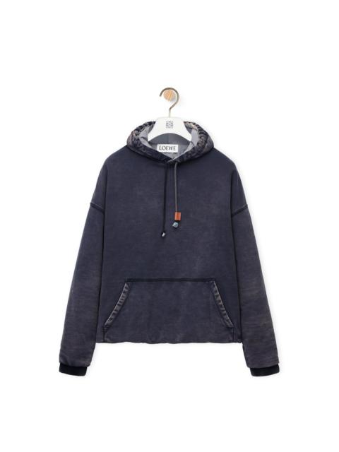 Puffer hoodie in cotton