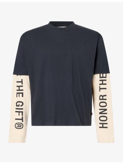 HONOR THE GIFT Honor Waffle Double-Sleeve Cotton Top