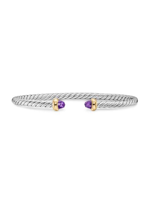 DAVID YURMAN Women's Micro Cable Flex Teen Bracelet in Sterling Silver - Amethyst