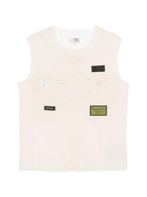 MM6 Maison Margiela logo-patch vest