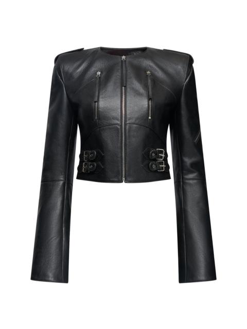 Phanes Moto Jacket in Black Leather