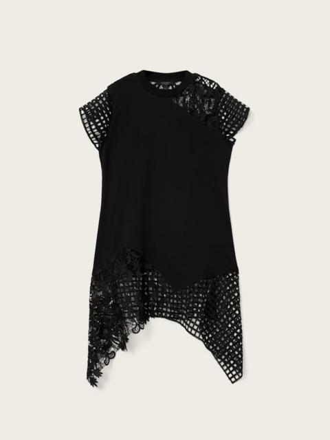 ALLSAINTS ZALA CROCHET T-SHIRT DRESS