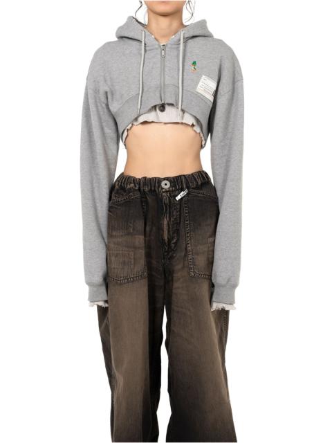 Maison MIHARAYASUHIRO Layered Cropped Zip-up Hoodie