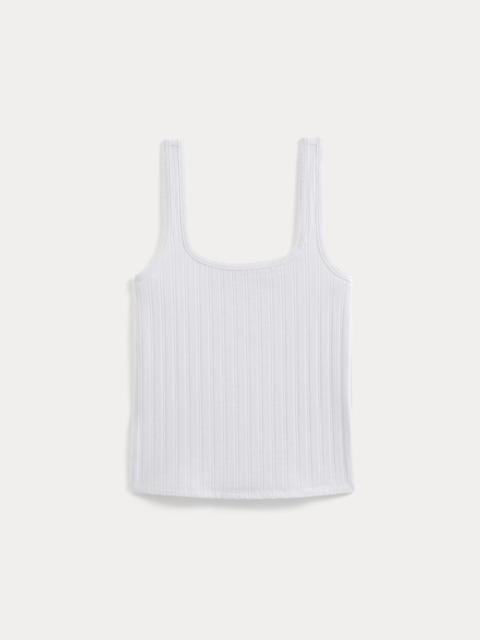 EVERLANE SCOOP-NECK TANK IN POINTELLE