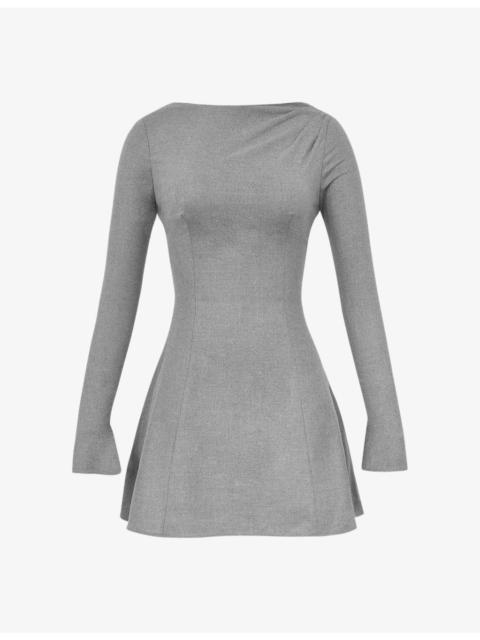 House of CB Angelique long-sleeved stretch-woven mini dress