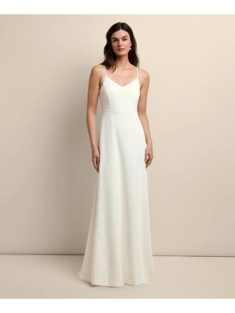 Brooks Brothers V-Neck Spaghetti Strap Gown
