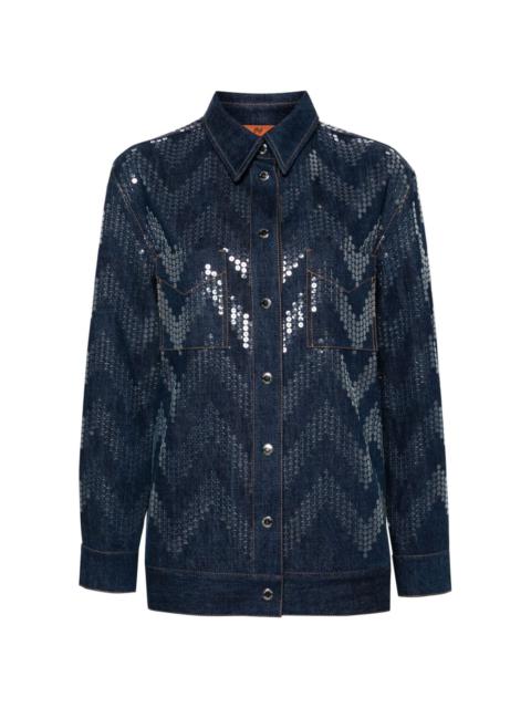 Missoni sequin-embellished denim jacket