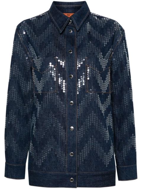 Missoni sequin-embellished denim jacket