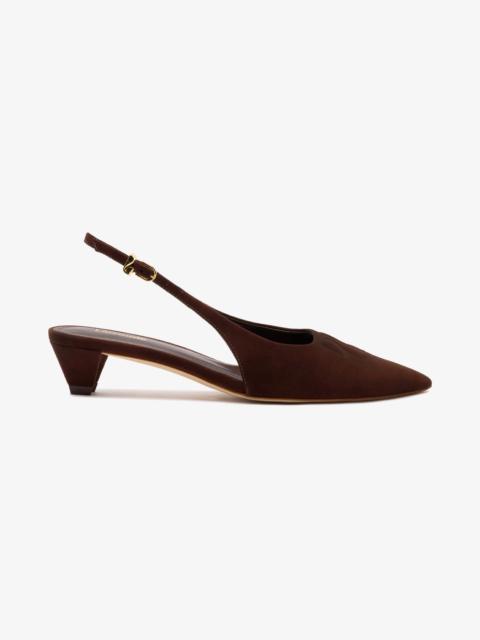Larroudé Kaitlan LL Low Pump In Brown Suede