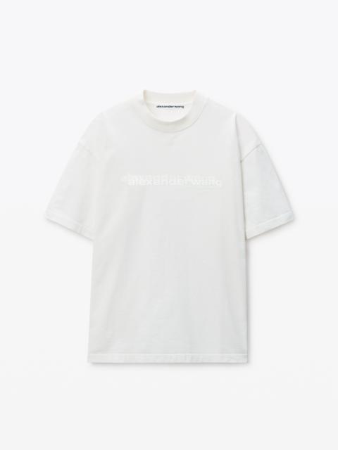 Alexander Wang White Cotton Oversized Logo Tee