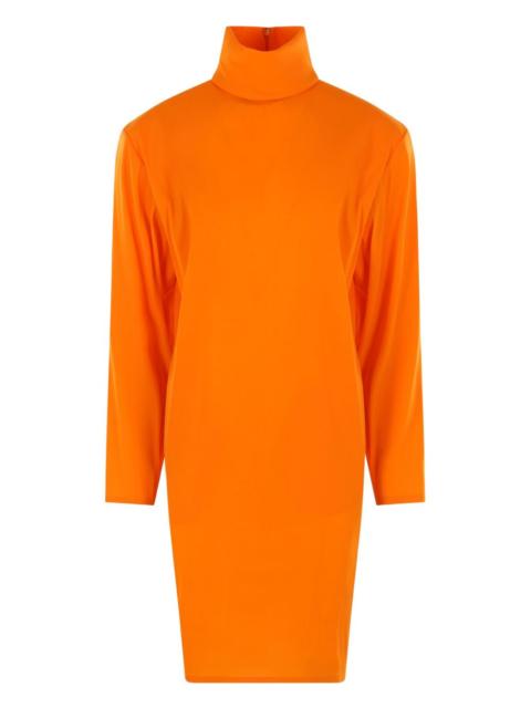SAINT LAURENT zip-fastening long-sleeved dress