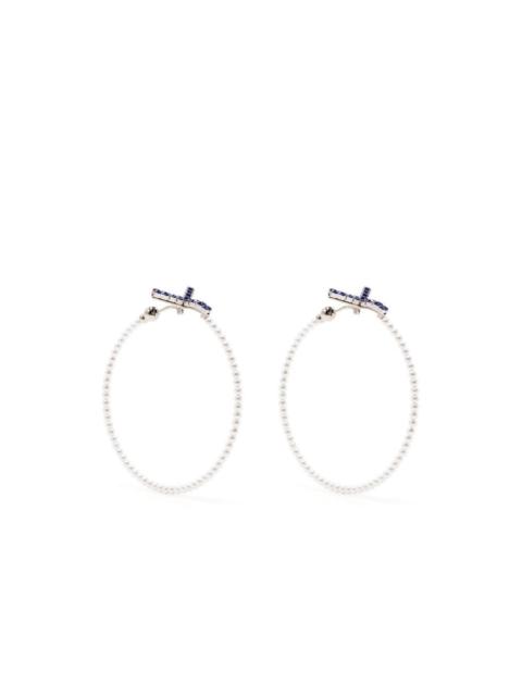 Y/Project Y pearl hoop earrings