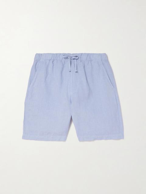 Hartford Joggy Straight-Leg Linen Bermuda Shorts