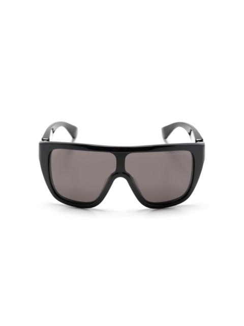 Alexander McQueen skull-hinged shield-frame sunglasses
