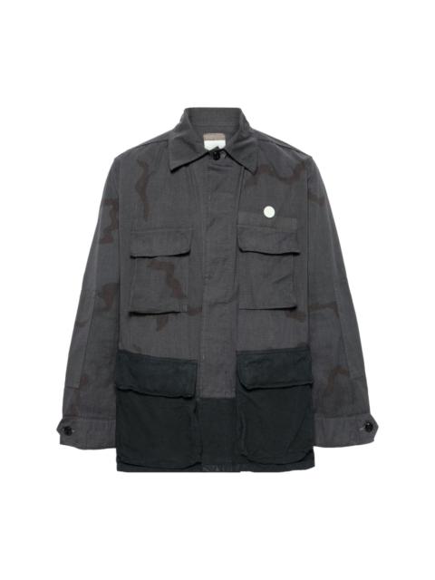 camouflage-print ripstop shirt jacket