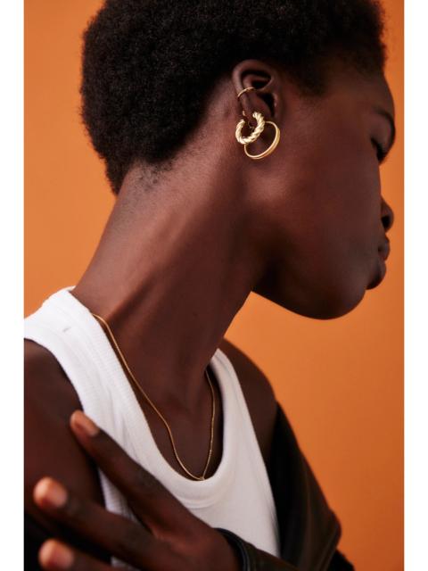 FREE PEOPLE Gold Plated Hoop Earring Set