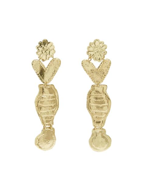 ALÉMAIS Le Jardin Hammered Charm Earrings