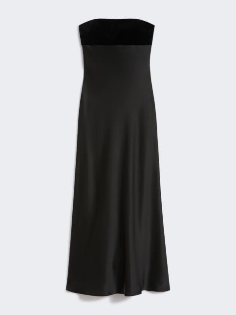 Max Mara BAIA Enver satin and velvet bustier dress