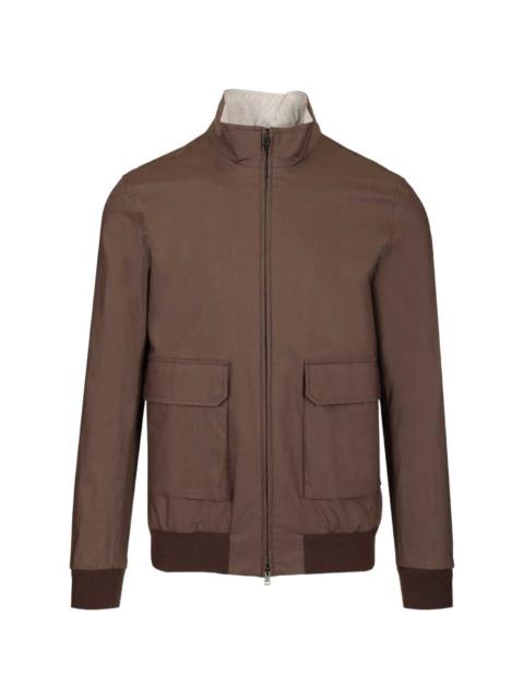 Herno zip-up cotton bomber jacket