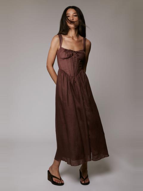 BARDOT Esra Midi Dress In Chocolate