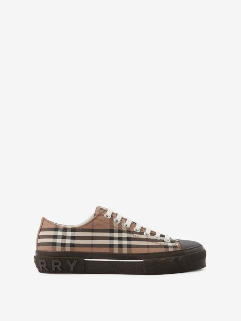 Vintage Check Cotton Sneakers