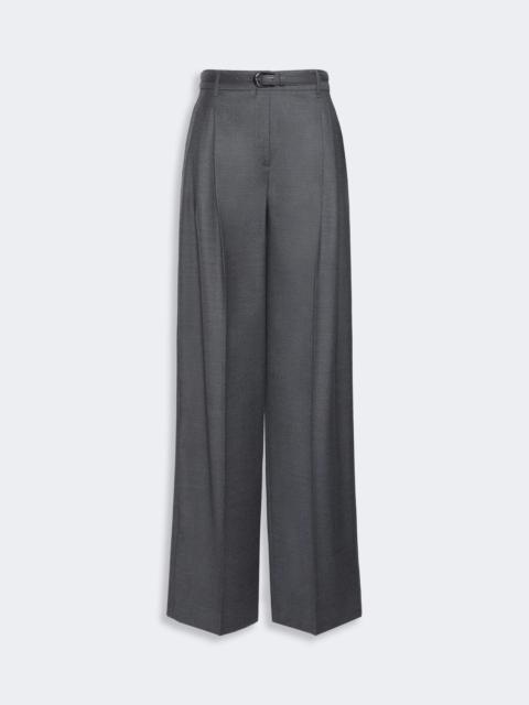 Max Mara LAGO Mannish wool flannel trousers - DARK GREY