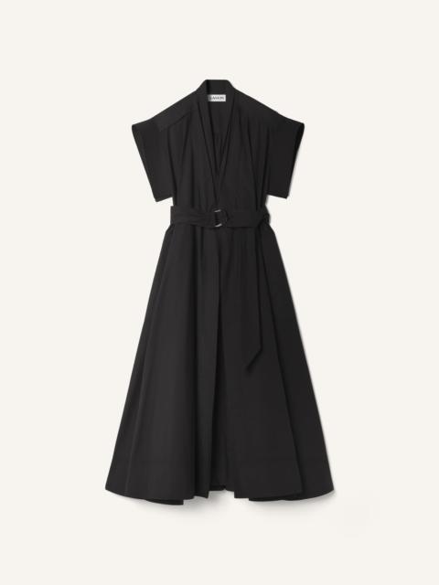 Lanvin BLACK FLARED DRESS IN COTTON POPLIN