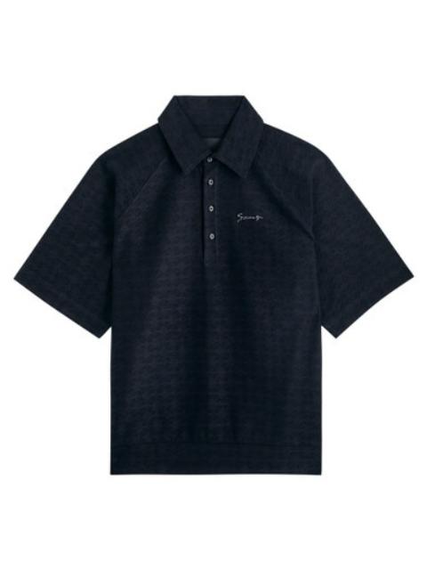 Givenchy Patterned-intarsia Cotton Polo Shirt