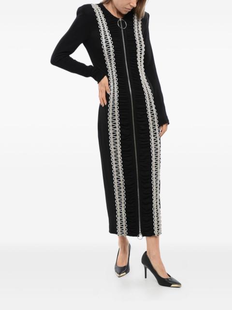 Balmain crystal-embellished midi dress