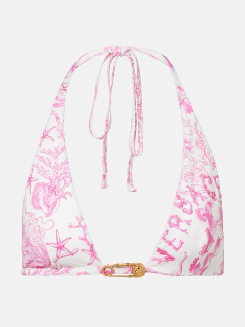 VERSACE Underwater Barocco bikini top