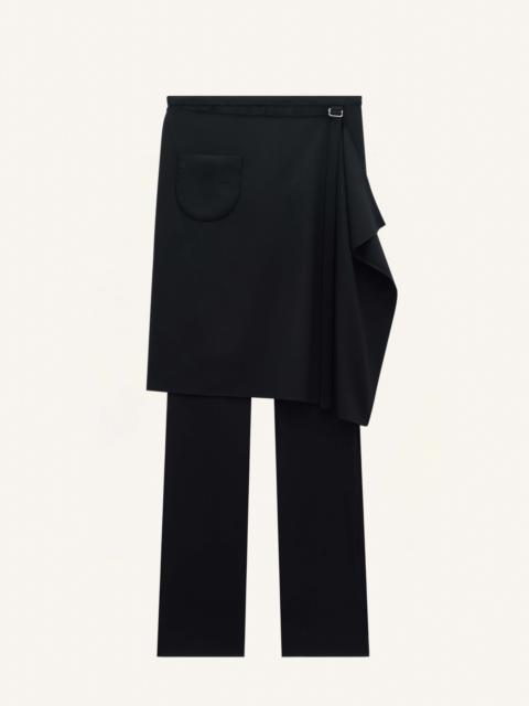 courrèges OVERSKIRT WOOL TAILORED PANTS