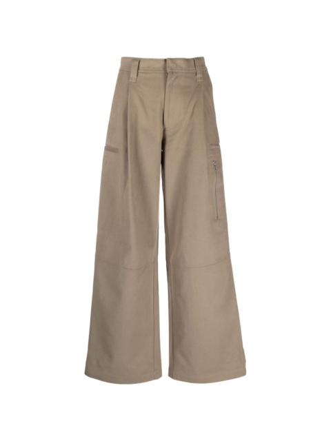 AMI Paris wide-leg cotton trousers