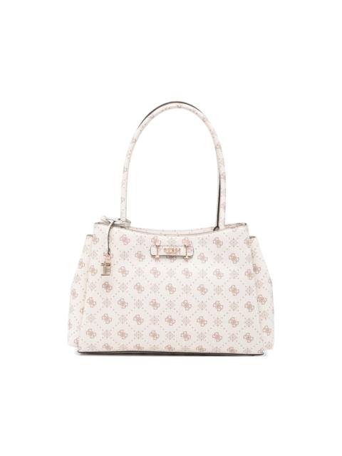 GUESS USA Carrie logo-pattern padlock-detail tote bag