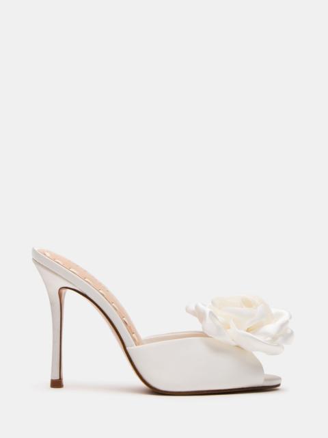 STEVE MADDEN PRIYA FLOWER IVORY SATIN